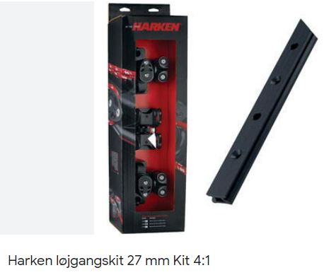 Harken ljgangskit 27 mm Kit 4:1 incl skinne 150 c